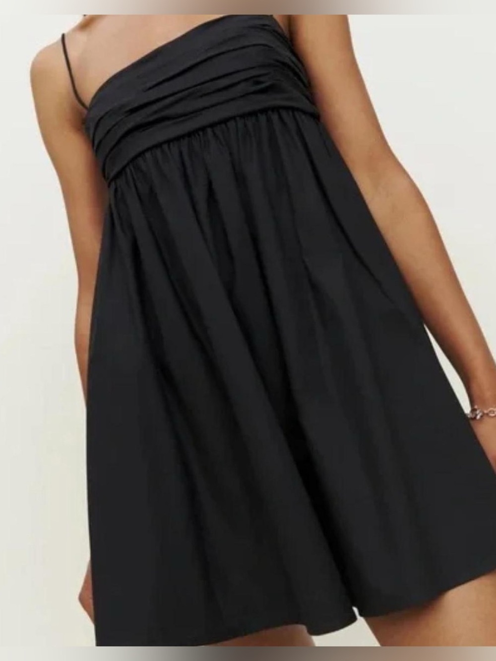 Reformation Black Catarina Mini Dress Size 6